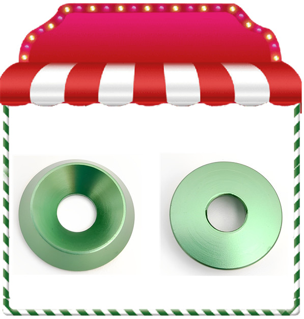 Black Friday Big Promotion 20% Off Aluminum 18*6*4.5 Green/Purple Countersunk Washer for Go Kart